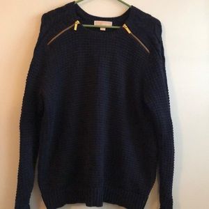 BEAUTIFUL Michael Kors Navy Sweater with Zippers